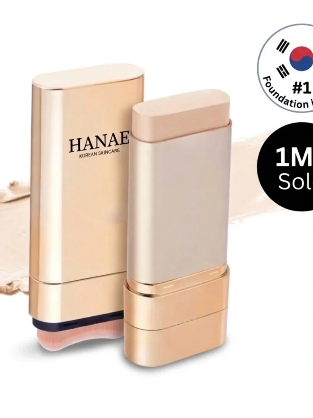 Hanae Korean Skincare - Dual-ended Foundation Stick -Natural Beige/Medium